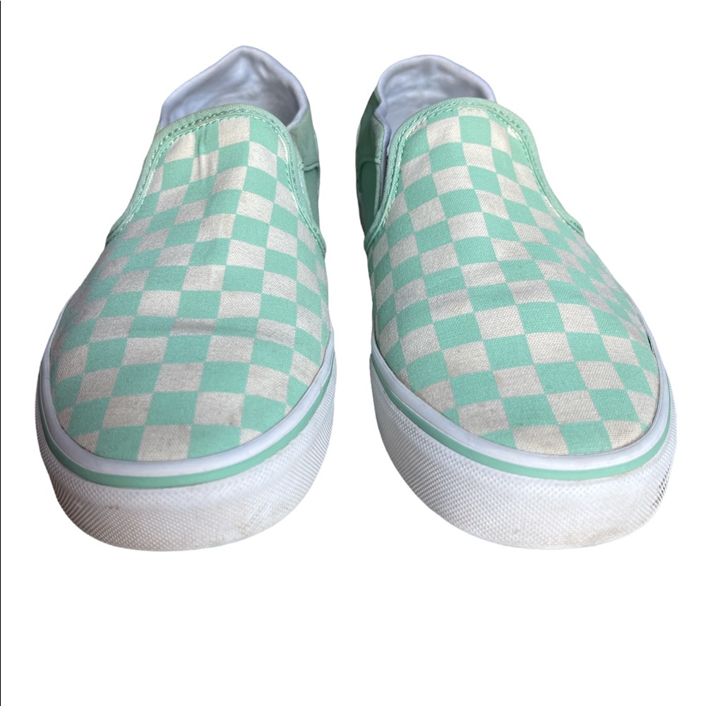 Vans Green Checkered Slip On